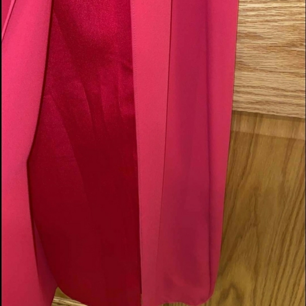 Halston Heritage Strapless Drape Back Flowy Gown - Picture 10 of 15